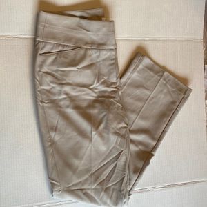 Elle rayon blend mid rise curvy bootcut slacks trousers - light pebble gray